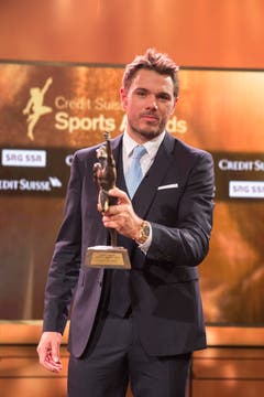 Er holte die Auszeichnung als Sportler des Jahres: Tennisspieler Stan Wawrinka. (Bild: Keystone)