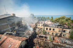 Brand auf dem Raduner-Areal in Horn (Bild: Urs Bucher)