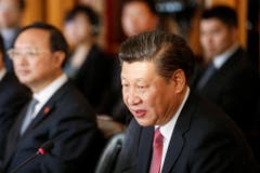 Xi Jinping während seiner Rede. (Bild: Keystone)