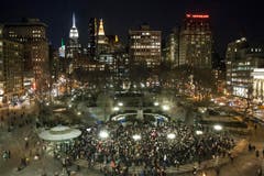 Auf dem Union Square in New York kamen ebenfalls viele Menschen zusammen. (Bild: Keystone)