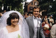 Hochzeit auf dem Bürgenstock am 3. September 1980. (Bild: Keystone)