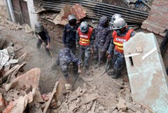 Powerful earthquake hits Nepal (Bild: Keystone)