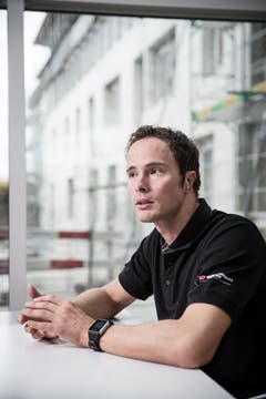 Marcel Hug während eines Interviews in Nottwil. (Bild: Manuela Jans- Koch)