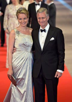 Der belgische Prinz Philippe mit seiner Gattin Mathilde. (Bild: Keystone)