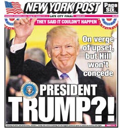 Die amerikanische Zeitung "New York Post". (Bild: Printscreen)