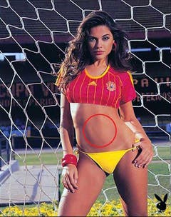Der vergessene Bauchnabel: So erschienen im Playboy. (Bild: Playboy)