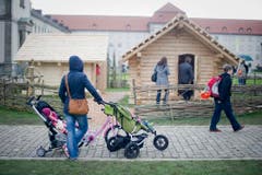 Hütten beim Klosterplatz. (Bild: Benjamin Manser)