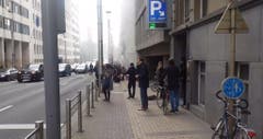 Explosion at Brussels metro station Maelbeek (Bild: Keystone)