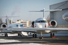 Altenrhein - Flughafen Flugplatz Altenrhein Hohes Verkehrsaufkommen wegen WEF in Davos Zusätzlich ca. 330 Flugzeuge Privatjets (Bild: Ralph Ribi)