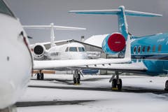 WEF-Hochbetrieb auf dem Flugplatz Altenrhein: Medienrundgang (Bild: Michel Canonica)