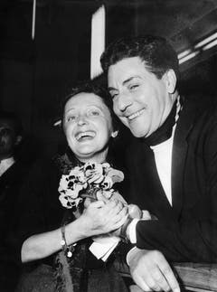 Die Piaf mit Jacques Pills, ihrem Ehemann von 1952 bis 1956. (Bild: Keystone)