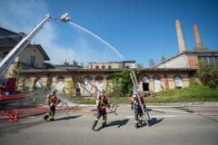 Brand auf dem Raduner-Areal in Horn (Bild: Urs Bucher)