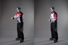 Stockstich (IIHF-Regel 161): Ein Spieler, der mit dem Ende seines Stockblatts einen Gegenspieler sticht oder zu stechen versucht, unabhängig davon ob er den Stock mit einer oder mit beiden Händen hält. Ein Kontakt mit dem Gegner ist nicht nötig, um eine Strafe zu verhängen. Stechende Bewegung auf Brusthöhe mit geballten, hintereinander gehaltenen Fäusten, weg vom Körper. (Bild: Keystone)