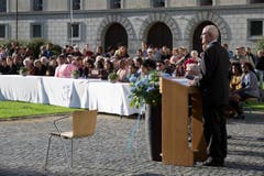 Interreligišse Feier zum eidgenšssischen Bettag, Klosterplatz, St. Gallen (Bild: Peter Käser)