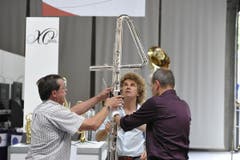 Instrumente und Infrastruktur sind bereit für das Musikfest. (Bild: Hanspeter Schiess)