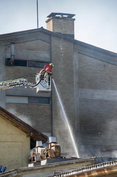 Brand auf dem Raduner-Areal in Horn (Bild: Urs Bucher)