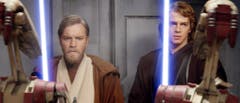 "Episode III - Revenge of the Sith" aus dem Jahr 2005 lief zum Kinostart gleichzeitig in 115 Ländern an - Weltrekord. Im BIld die Hauptdarsteller Ewan McGregor, (l.) als Obi-Wan Kenobi und Hayden Christensen als Anakin Skywalker. (Bild: Keystone)