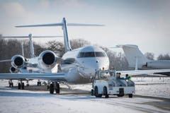 Altenrhein - Flughafen Flugplatz Altenrhein Hohes Verkehrsaufkommen wegen WEF in Davos Zusätzlich ca. 330 Flugzeuge Privatjets (Bild: Ralph Ribi)