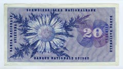 ...hinten ist eine Silberdistel abgebildet. (Bild: Archiv der SNB)