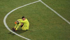 Die Einsamkeit des Goalies: Diego Benaglio nach dem Vorrunden-Aus an der WM 2010 in Südafrika. (Bild: Keystone)
