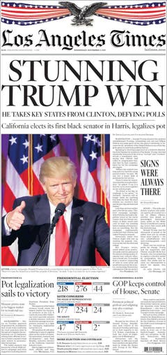 Die amerikanische Zeitung "Los Angeles Times". (Bild: Printscreen)