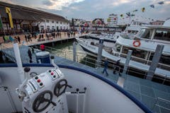 In Reih und Glied: Schiffe der Flotte der Bodensee Schifffahrt. (Bild: Reto Martin)