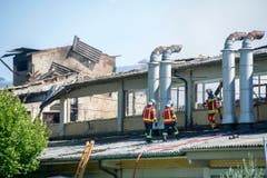 Brand auf dem Raduner-Areal in Horn (Bild: Urs Bucher)