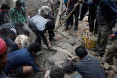 Powerful earthquake hits Nepal (Bild: Keystone)