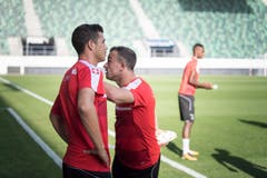 PK und Training Schweiz. Nationalmannschaft (Bild: Michel Canonica)