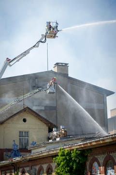 Brand auf dem Raduner-Areal in Horn (Bild: Urs Bucher)