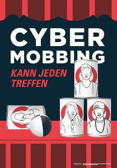 Seraina Flury, Shauna Fraefel und Carmen Konrad (Flade Gallus St.Gallen) brachten zusammen mit Simen Zürcher (Absolut Agentur GmbH) Büchsenwerfen in Verbindung mit Cybermobbing. (Bild: pd)