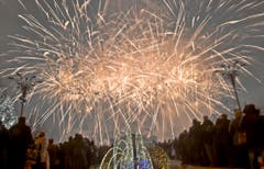 Feuerwerk in Bukarest. (Bild: Keystone)
