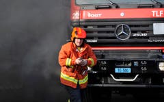 Grossbrand bei der Firma Tuchschmid in Frauenfeld. (Bild: Reto Martin)