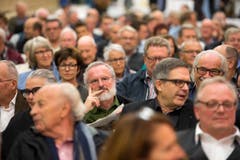 Tagblatt Podium zur Atomausstiegsinitiative im Stihl Kettenwerk in Wil (Bild: Urs Bucher)