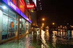 In New York setzte "Sandy" Strassen unter Wasser. (Bild: Keystone)