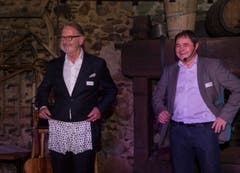 Hermann Hess (links) bekam sogar eine Unterhose geschenkt. (Bild: Andrea Stalder)
