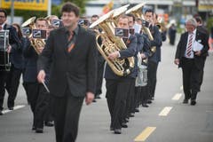 Die Musikgesellschaft Bernhardzell. (Bild: Benjamin Manser)