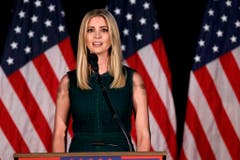 Ivanka Trump hält eine Rede für ihren Vater. (Bild: Keystone)