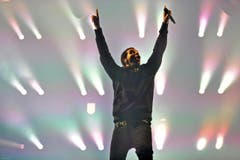 Drake bei seinem Auftritt im Lichtermeer. (Bild: Reto Martin)
