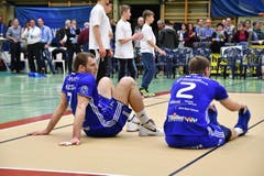 Steigmeier und Howatson sind nach dem Spiel erschöpft. (Bild: Manuel Nagel)
