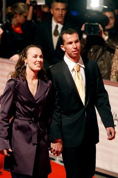 Kurzes Glück: Im November 2006 verlobten sich Martina Hingis und der tschechische Tennisspieler Radek Stepanek, 2007 trennte sich das Paar. (Bild: Keystone)