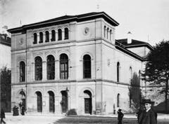 Das alte Stadttheater im ursprünglichen Zustand 1857. (Bild: Stadtarchiv Ortsbürgergemeinde St.Gallen)