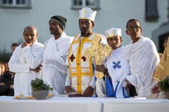 Interreligišse Feier zum eidgenšssischen Bettag, Klosterplatz, St. Gallen (Bild: Peter Käser)
