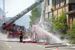 Brand auf dem Raduner-Areal in Horn (Bild: Urs Bucher)
