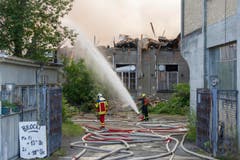 Brand auf dem Raduner-Areal in Horn (Bild: Urs Bucher)