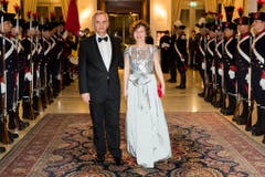 ... wie auch Bundesrat Didier Burkhalter mit seiner Frau Friedrun... (Bild: Keystone)
