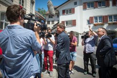 Jan Ullrich lächelte den Fotografen freundlich zu. (Bild: Benjamin Manser)