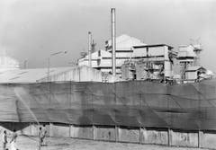 Die Pestizidfabrik des amerikanische Chemiekonzerns Union Carbide, aufgenommen am 14. Februar 1989. (Bild: Keystone)
