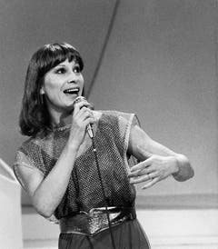 Platz 3, 1982: Arlette Zola mit «Amour, on t'aime», Platz 3 von 18 Teilnehmern. (Bild: Keystone / Str)
