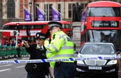 Firearms incident in the Westminister palace grounds and on Westminster Bridge (Bild: Keystone)